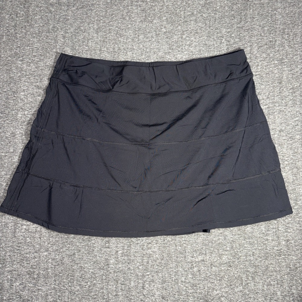 Cobble Lane Womens Black Pull On Athletic Skirt Skort Shorts Size XL